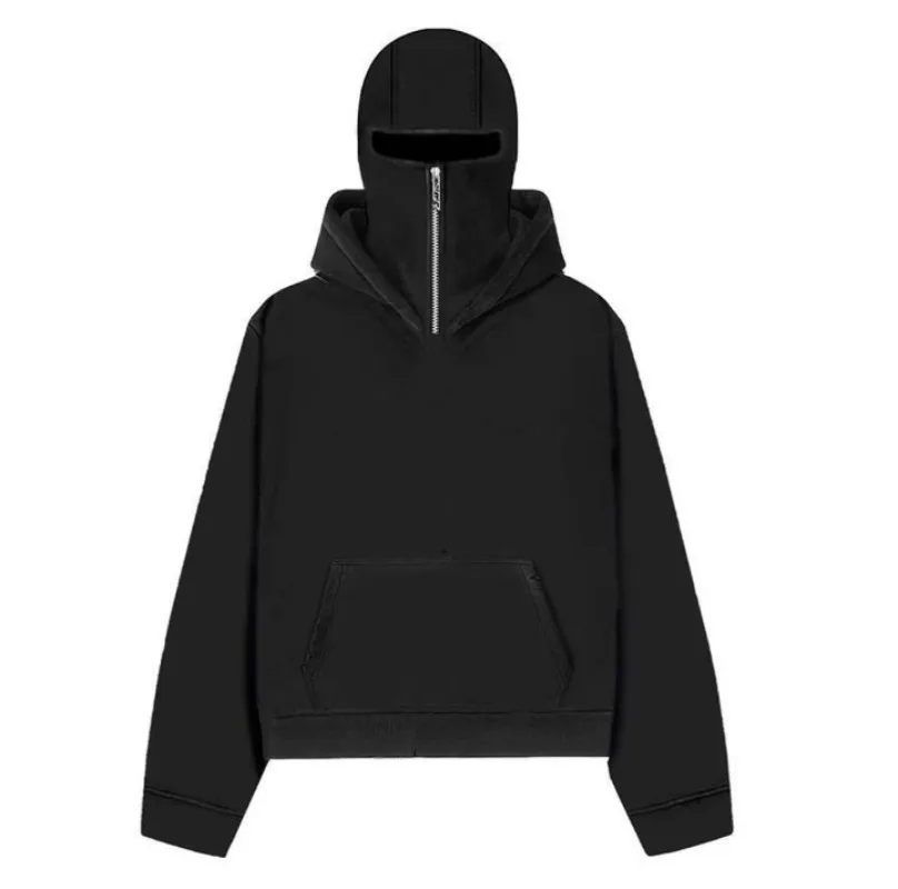 

Round Neck Long Sleeved Double Hooded Cardigan Men Women Solid Color Cotton Zipper Sweatshirt Europe Loose Fashion Couple Tops