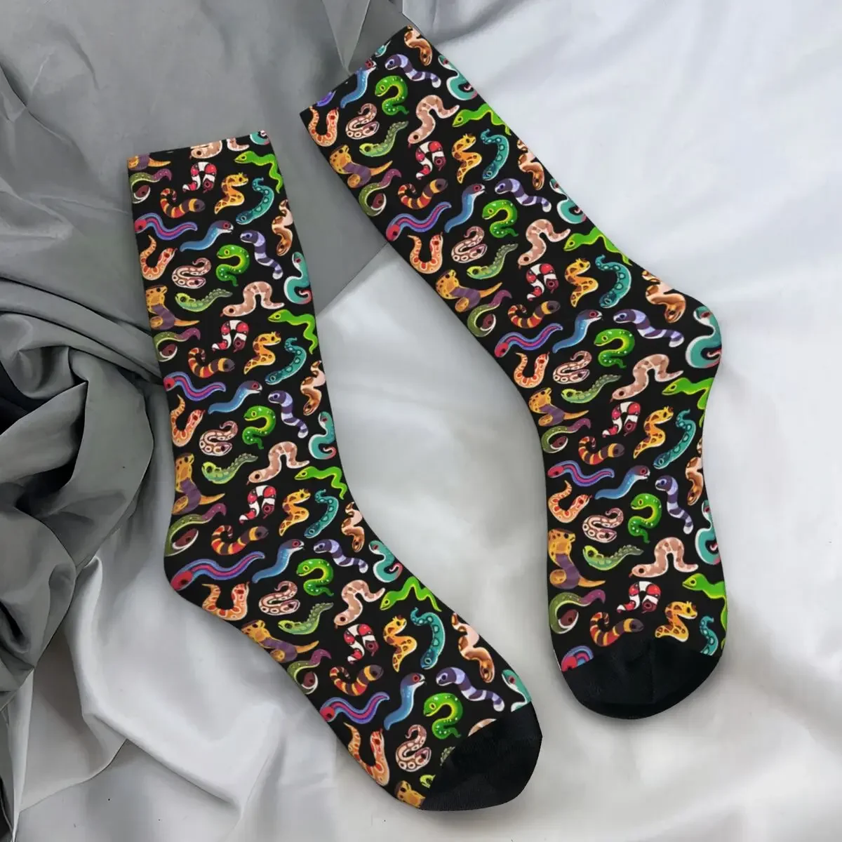 

Ball Python Morph Snake Socks Kawaii Stockings Winter Anti Slip Men's Socks Soft Breathable Graphic Climbing Socks