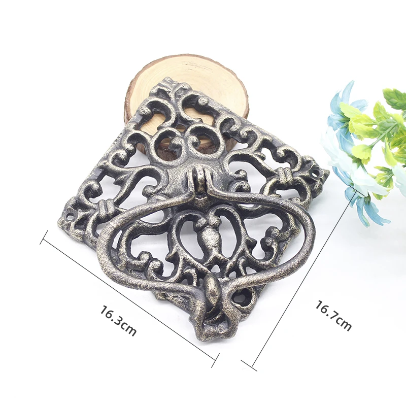 Cast Iron Retro European Style Embossed Door Knocker ,Home Wall Hanging Door Ring,Courtyard Decoration Door Ring Simple Pull Kno