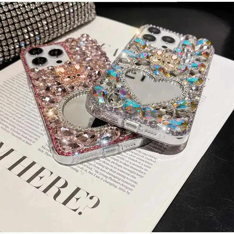 Rhinestone Case for Samsung Galaxy S24 S23 S22 S21 S20 Ultra Plus FE Case Diamond Phone Cover Sunjolly for Galaxy S24 Ultra Case