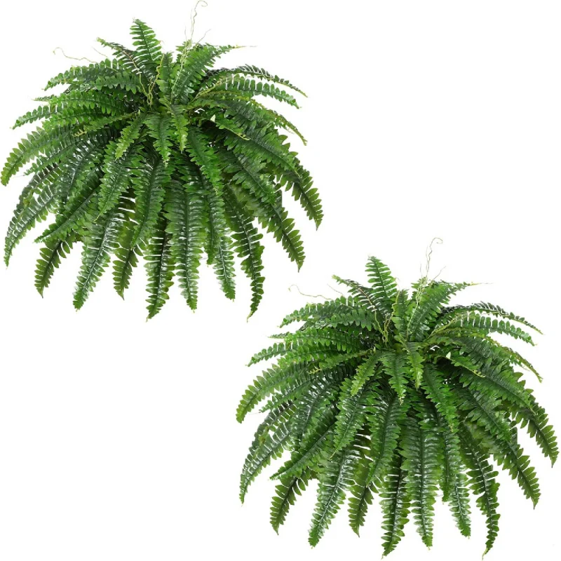 

- Set of 2 Large Artificial Ferns Outdoors, 45Inch Faux , Suitable for Office & Living Room Decor,