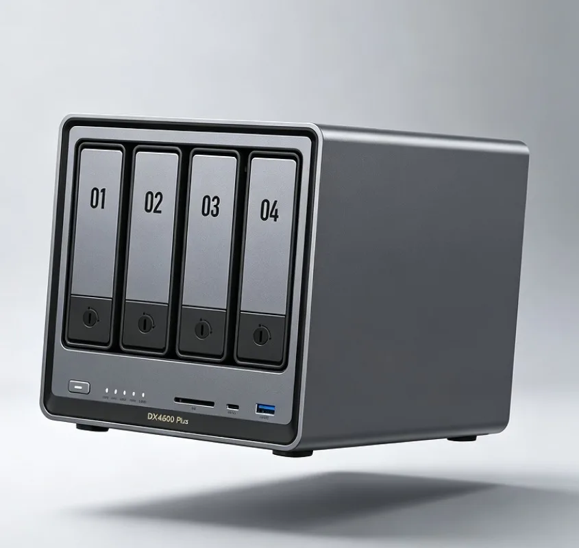 DXP4800 Plus 4-Bay NAS, Pentium Gold 8505 5-Core, 10GbE + 2.5GbE, Up to 64GB RAM