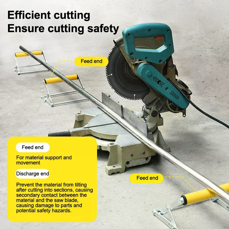 

Multifunctional Cutting Machine Material Rack Miter Saw Roller Support Stand Adjustable Foldable Auxiliary Support Bracket