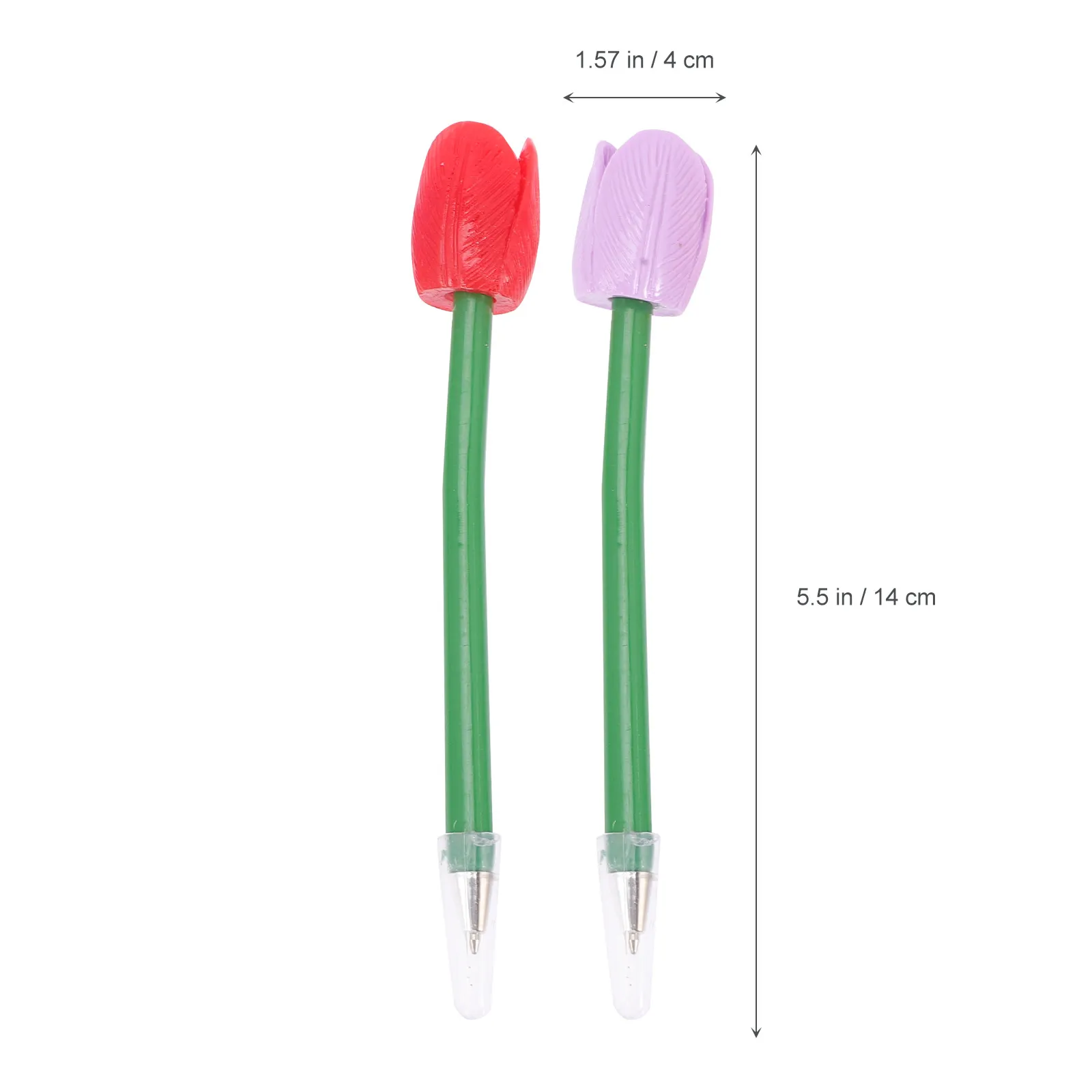 6 Pcs Purple Pens Multi Colored Flower Bulk Novelty Decorations Tulip Ballpoint