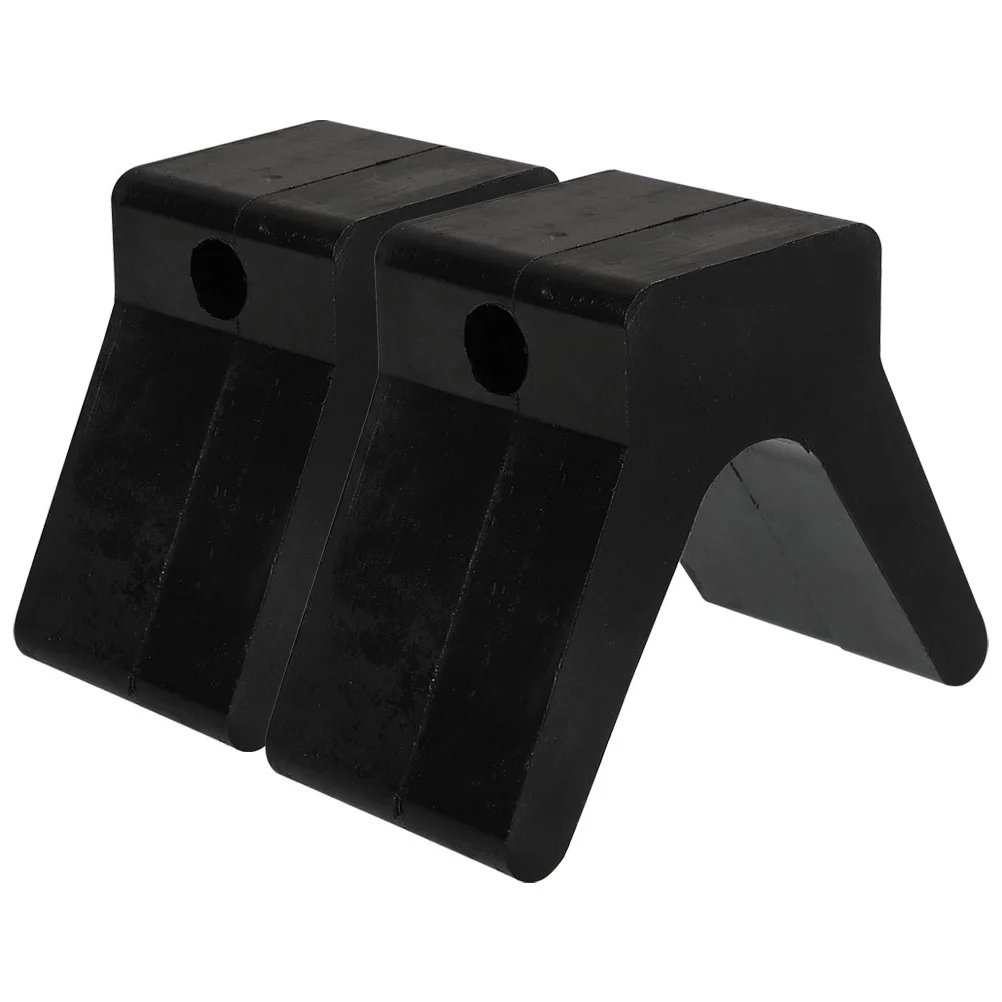 

Marine Bow Stop 2pcs Rubber Trailer Stop Bracket for Yacht Boat Trailer Fittings V Support Block Sailboat Docking Accessory