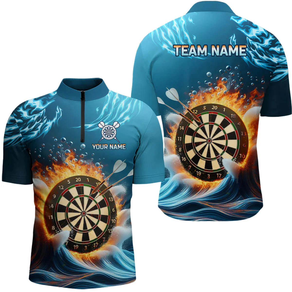 New Personalized 3D Printed Dart Pattern Polo Shirt/T-Shirt, Unisex, Casual Team Throwing Sports Series 3