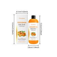 Gel Douche au Kaki Nettoyant Doux Hydratant Exfoliant pour la Peau Lissant et Adoucissant Éliminateur d'Odeurs Corporelles Produits de Bain 6