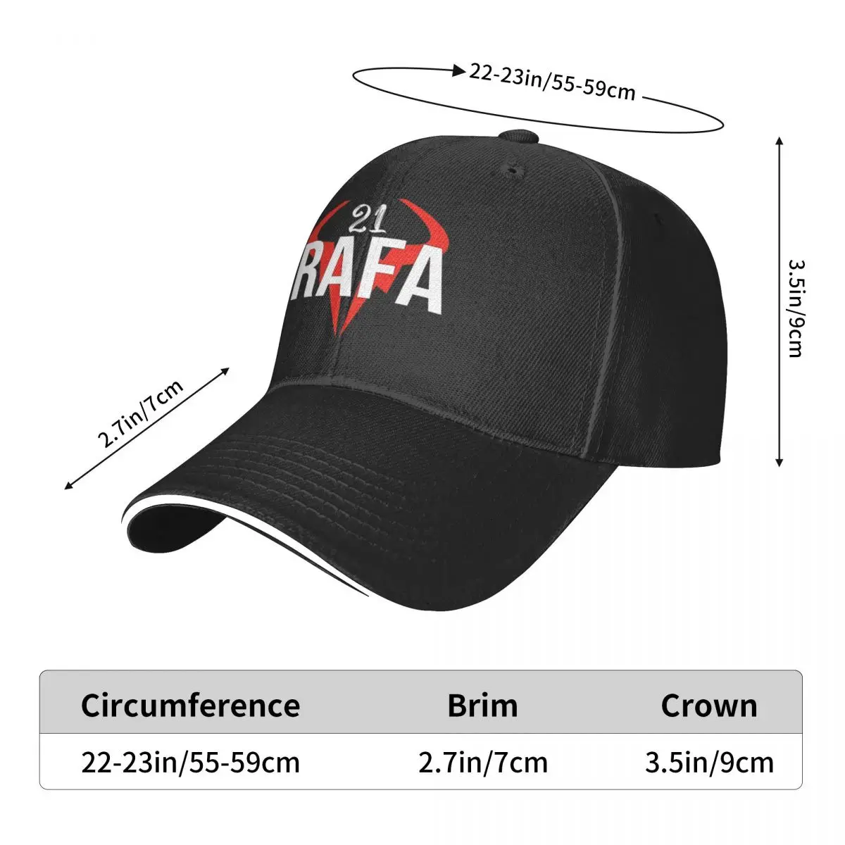 RAFA 21 Funny Rafael Nadal Golf Cap Merch Stylish Headwear Men Women Daily Workouts