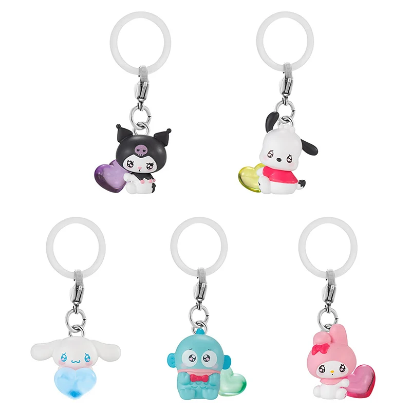 Kawaii Hold The Stars Series Cinnamoroll PomPomPurin Hangyodon Pochacco Action Figure Doll Toys Gashapon Toys Keyring For Kids