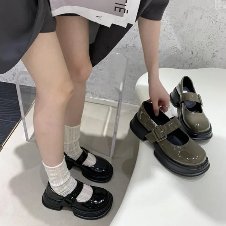 Shoes Woman Flats Dress Basic PU Rubber Med Shoes Woman Flats Dress Rubber Med PU
