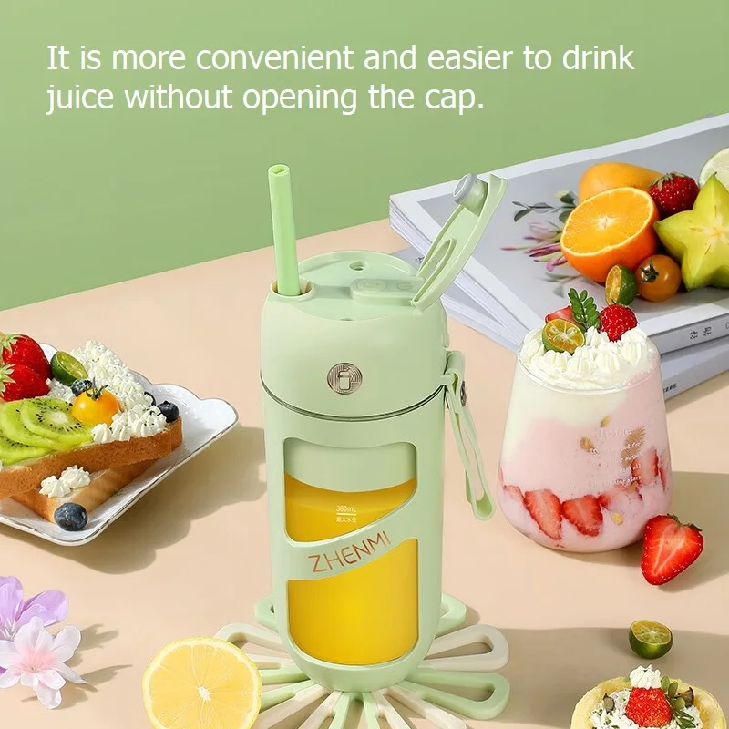 ZHENMI Portable Vacuum Juicer Crushed Ice Mixer Electric Mini Blender Fruit Vegetables Quick Juicing Kitchen Food Processor