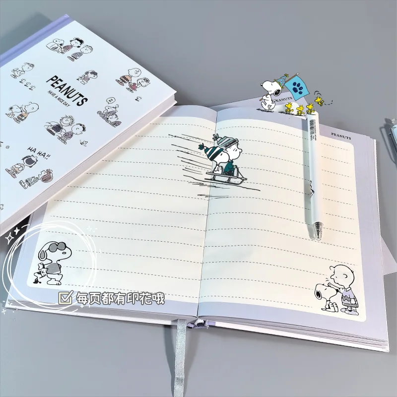 Snoopy Printed Notebook Anime Cartoon Snoopy Diary Student Memo Homebook Stationery Note Book Gift