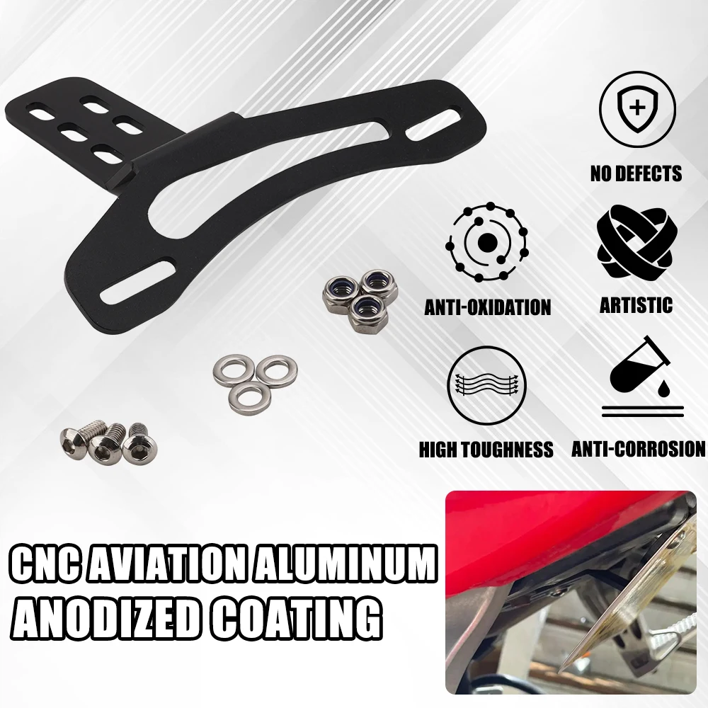 Aluminum Alloy Bracket For Rear License Plate Mudguard For Honda CBR600RR 2003-2024