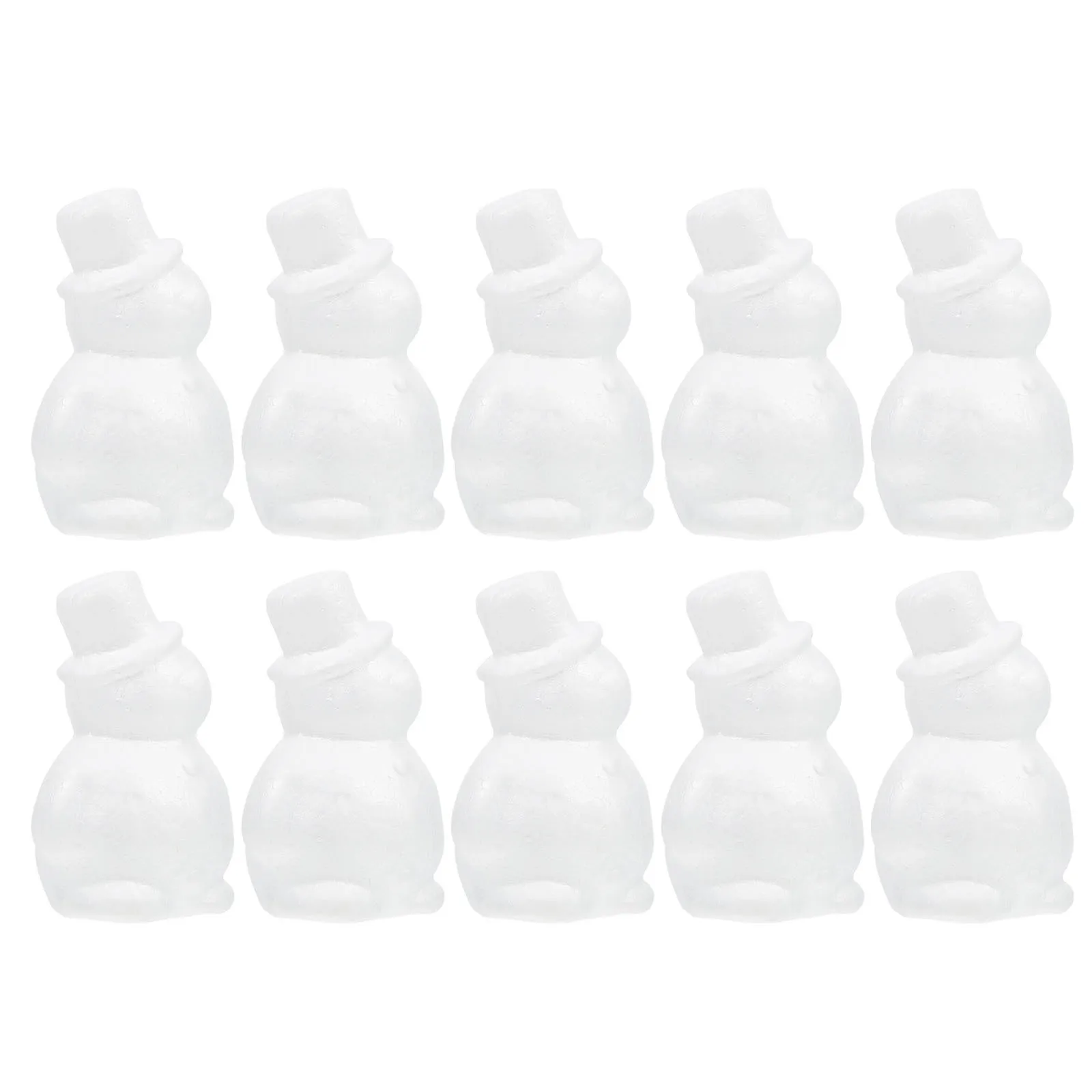 

10Pcs Snowman Foam Balls DIY Christmas Crafts Unfinished Xmas Tree Ornaments Holiday Decoration Supplies for Parties