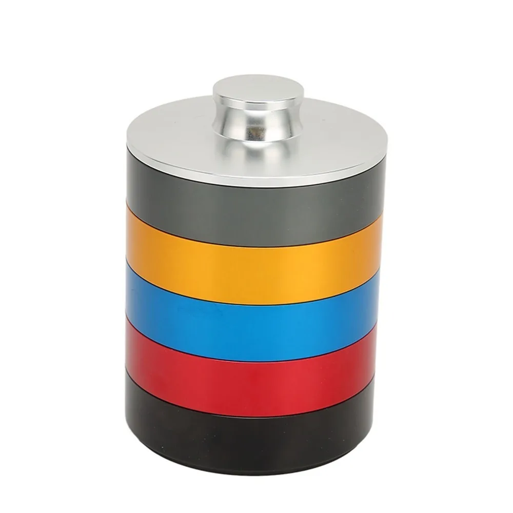 Each layer has a different color 5-Layer Colorful Aluminum Alloy Cleaning Tank Metal Watchmaker Fuel Cleaning Jar