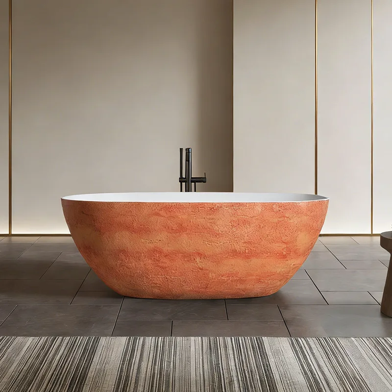 Luxury bathtub light luxury French retro hotel villa hardcover project