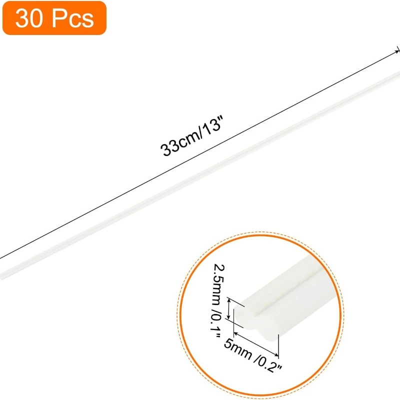 10/20/50 قطعة 20 سنتيمتر قضبان لحام بلاستيكية ABS/PP/PVC/PE 5x2 مللي متر قضبان لحام بلاستيكية لمستلزمات لحام إصلاح مصد السيارة