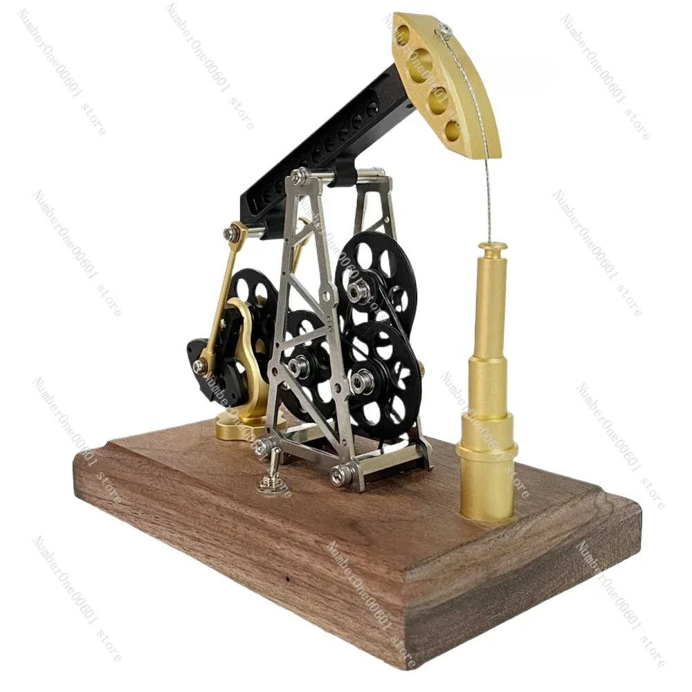 Metal Oilfield Oil Production Machine Assembly Model Movable Pumping Unit Gift Desktop Ornament