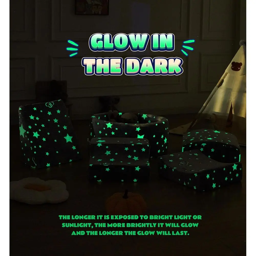 Bloques de escalada de espuma para niños pequeños con pozo de pelotas: centro de juegos interior ideal para niños activos de 1 a 3 años (bolas no incluidas)