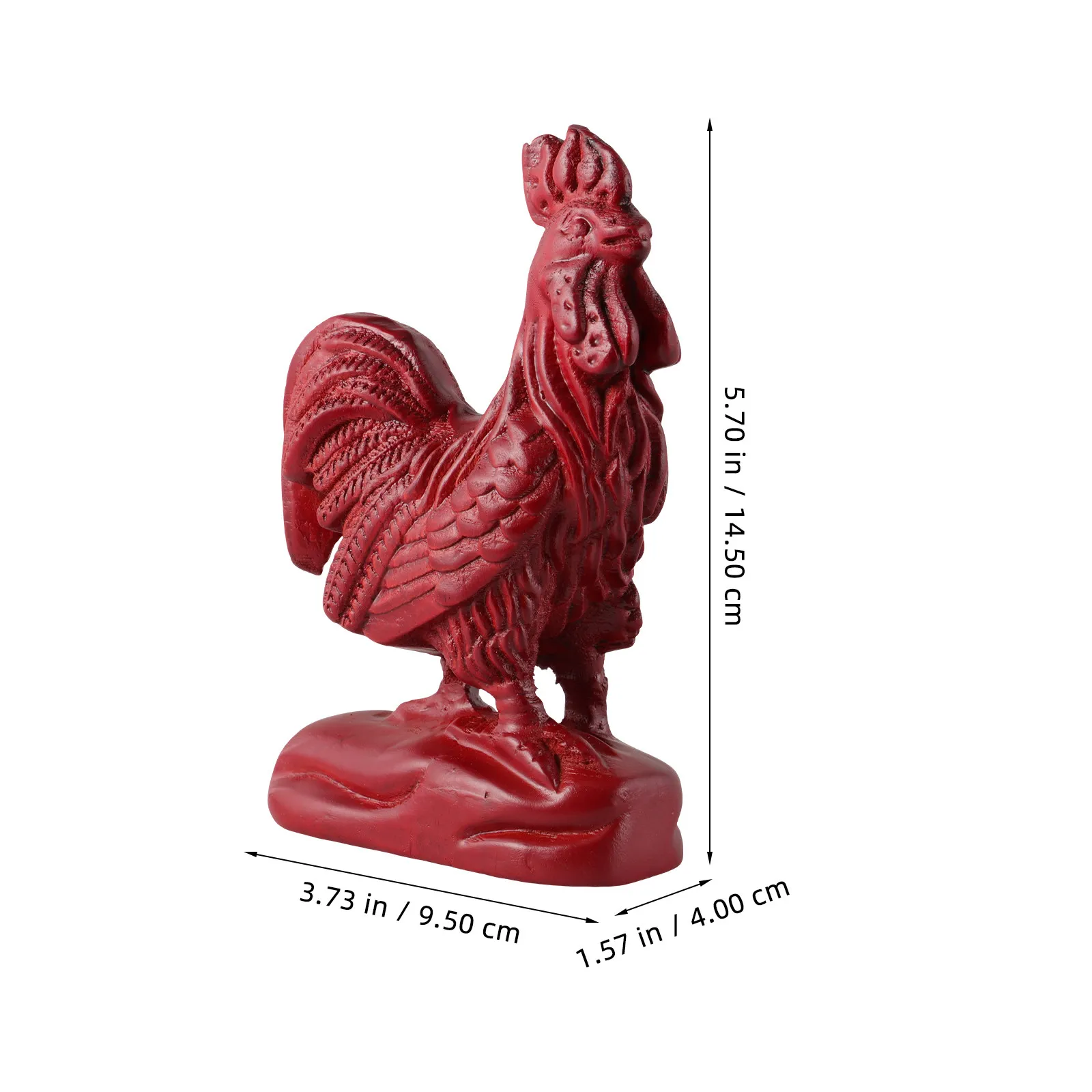 Wood Rooster Sculpture Elegant Sophisticated Tabletop Decor Versatile Home Office Car Accessory Wood Carving Rooster Figure