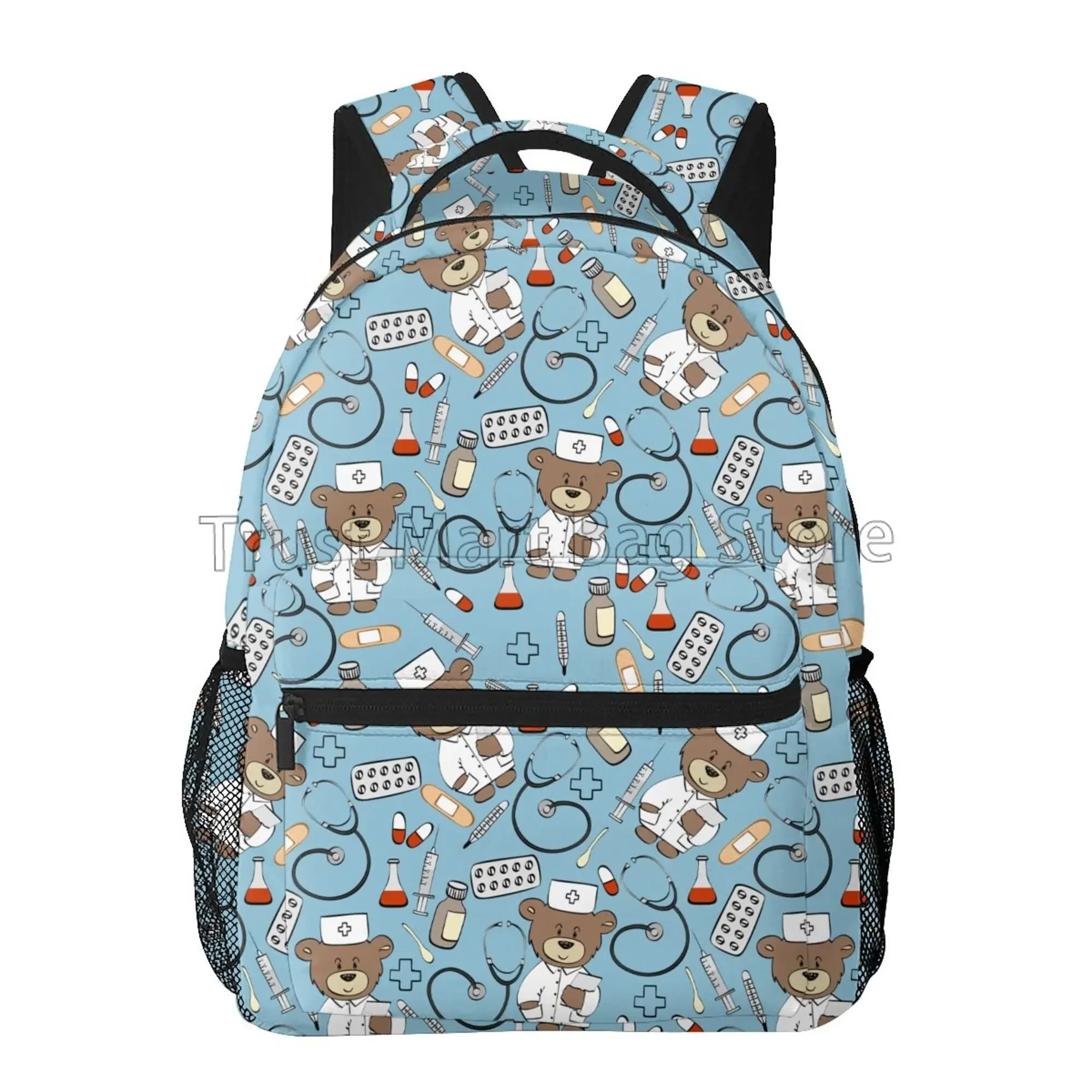 حقيبة ظهر لطيفة على شكل دكتور الدب للنساء والفتيات حقيبة كمبيوتر محمول متينة كاجوال حقيبة نهارية للطلاب الجامعيين حقيبة سفر خفيفة الوزن للمشي لمسافات طويلة