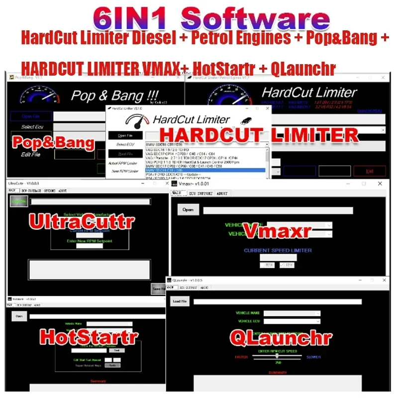 New HardCut Limiter Diesel - Petrol Engines - Pop&Bang - HARDCUT LIMITER VMAX+ HotStartr + QLaunchr Software 6 IN 1 PACKAGE