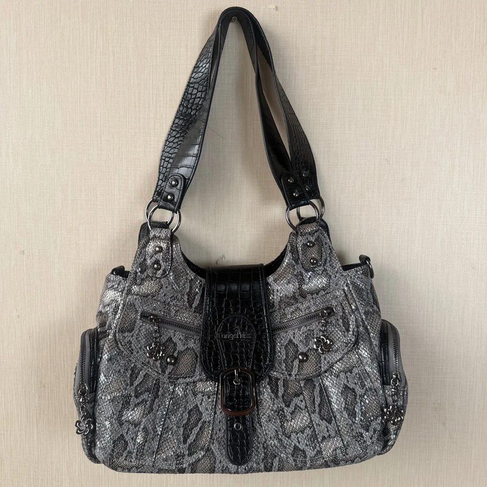 Vintage Damenhandtaschen PU Schultertasche Henkeltasche Modische Dumpling-Tasche mit Mehreren Fächern Schultertaschen – Detail 1