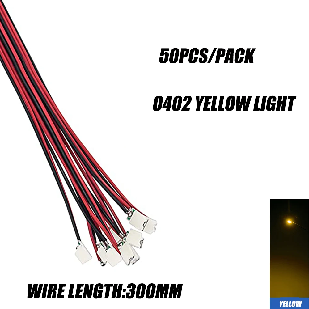 50 Teile/beutel 0402 0603 DIY SMD Lampe Wired Micro Litz Led Vorgelötet Chip Wired 3V Eisenbahn Modell spielzeug Licht DIY Führt Drähte 30cm