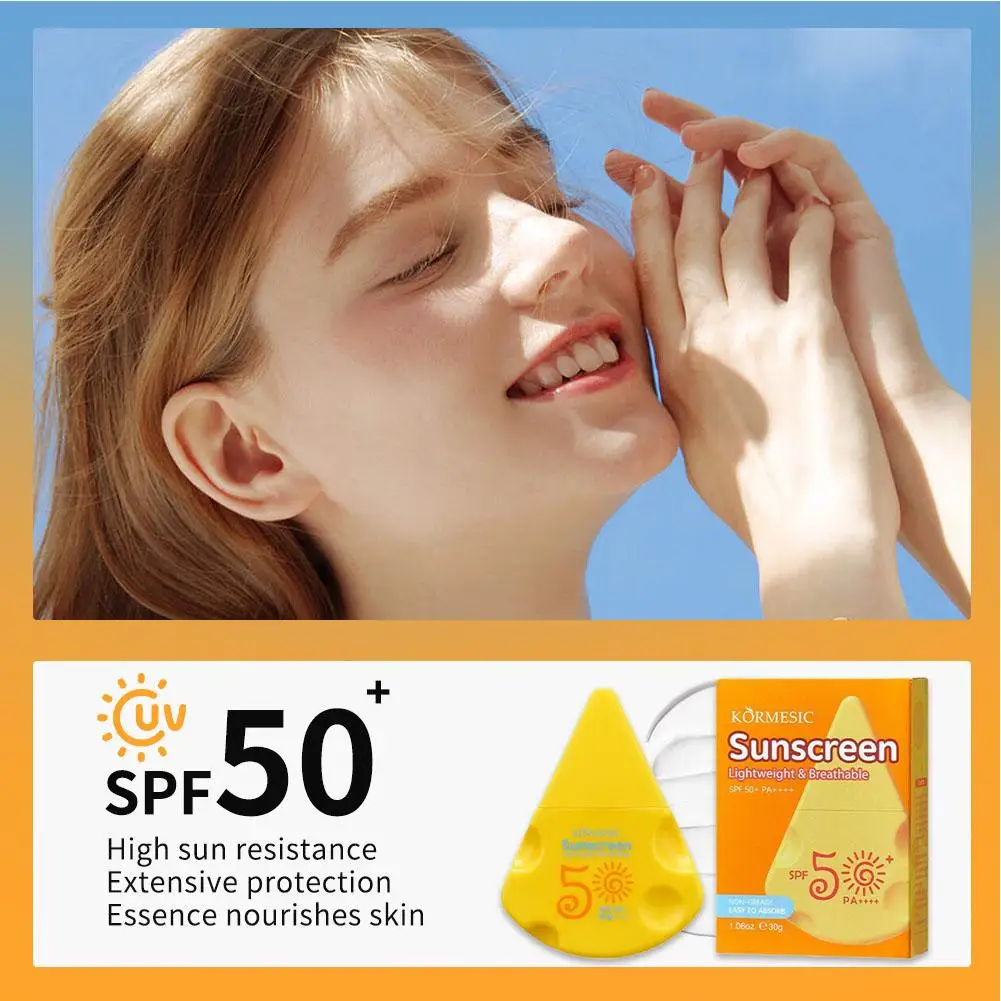 SPF 50+ Lightweight Sunscreen Refreshing Non Greasy Waterproof Sweat-proof Whitening Oil Control Facial Skin Care 30g