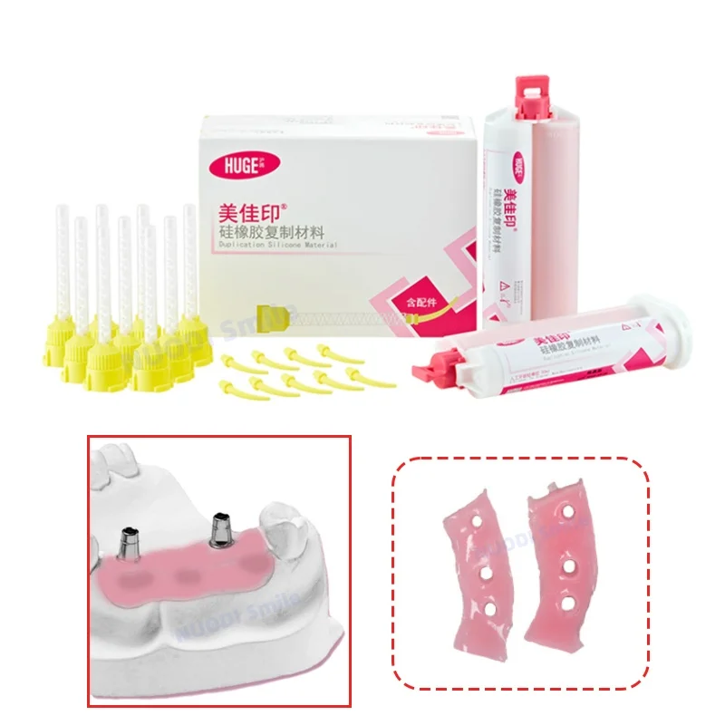 Dental Gingival Mask Artificial Gum Silicone Rubber Replication Material A-Silicone Duplication Silicone Material Dental Lab Use