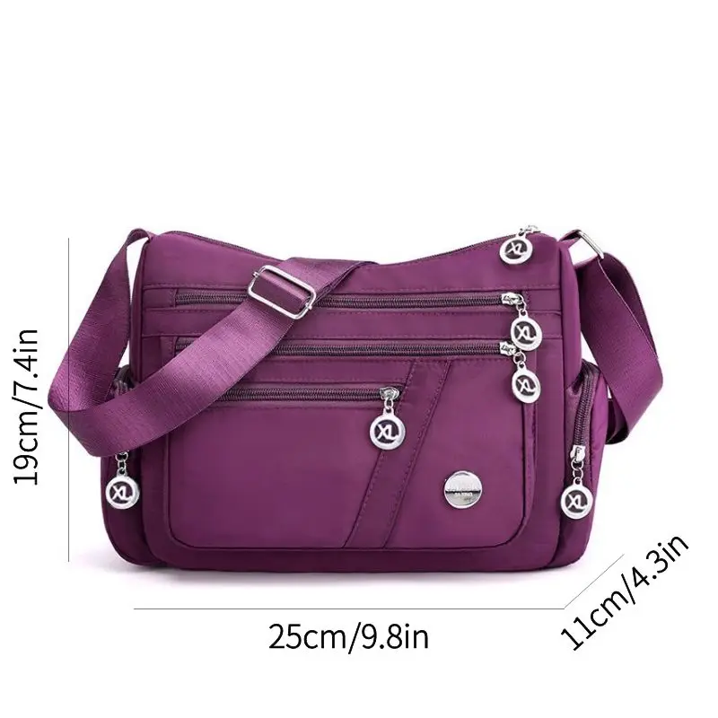 Bag Women's Large Capacity Shoulder Bag Waterproof and Wear Resistant Multi Pocket Commuter Leisure Outdoor Crossbody Bag