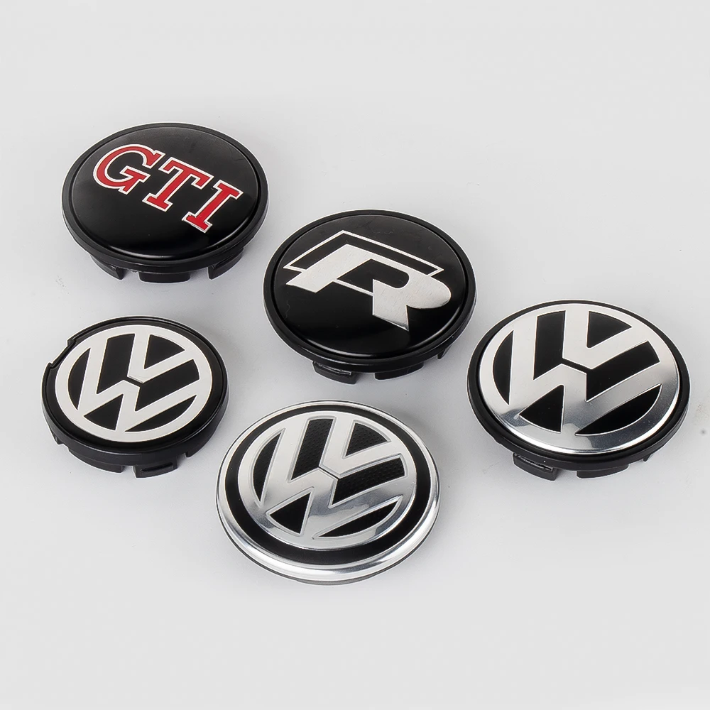 Juego de 4 Tapas Centrales para Ruedas de Coche de 56 mm/65 mm/66 mm, Accesorios con Emblema para VW Volkswagen Golf 6N0601171 6CD601171 3B7601171
