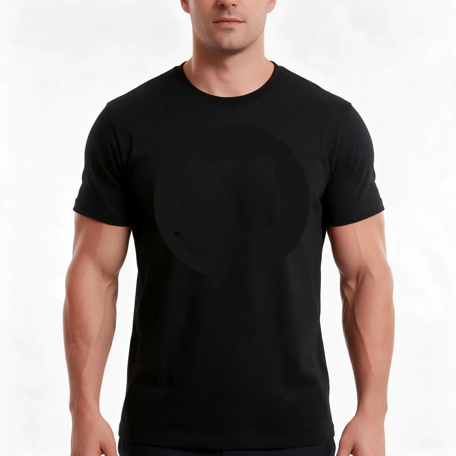 Github - Black Print Edition T-Shirt, Summer Casual Cotton Tee, Oversized Streetwear Tops, Vintage Graphic Print, 100% Cotton