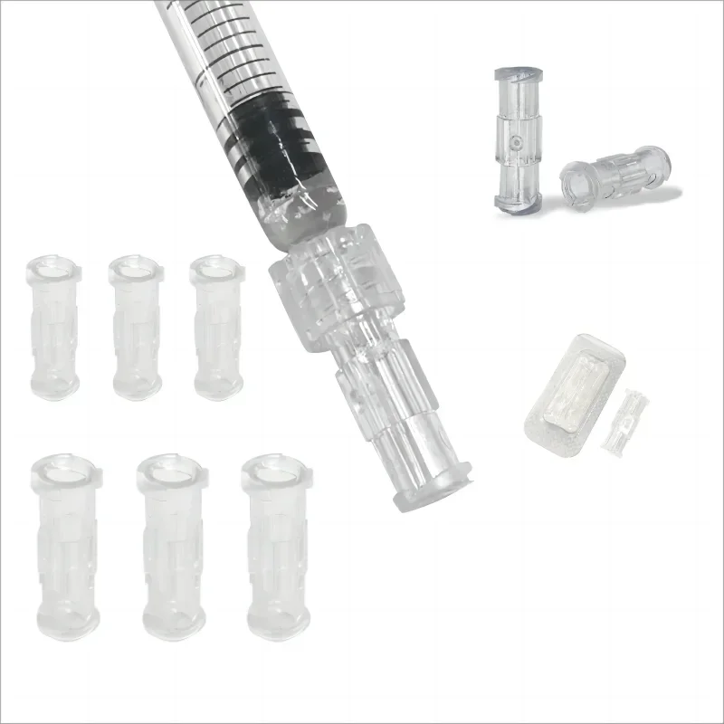 50/100pcs Luer Lock to Luer Lock Connector  Female Luer Syringe to Syringe Transfer Joint PP Syringe Adapter Coupler