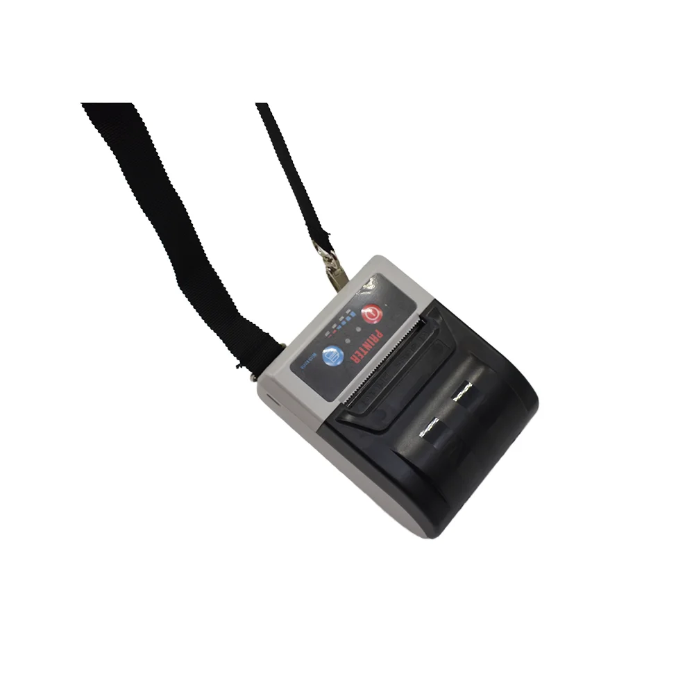 58mm Mini Label Printer with Auto Cutter Wireless Bluetooth Small Portable Thermal Receipt Printer with Strap for Mobile