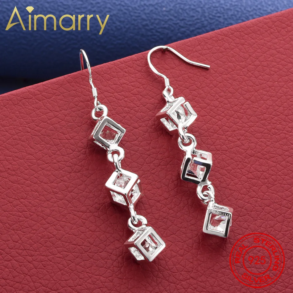 

Popular Fashion Product Wedding Party Baeautiful Women 925 Sterling Silver Zircons Earring Jewelry Free Shipping Factory Price