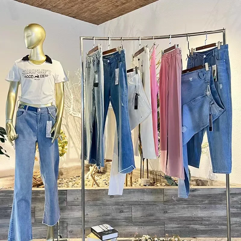 Spring Season Jeans Wholesale Women's Clothing Mixed Style Clearance Clothes International Trade Tailor Made Dresses