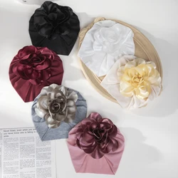 1Pc Gorgeous Flower Solid Turban Baby Hats Topknot Caps for Newborn Boy Girl Toddler Hospital Headwraps Kids Hair Accessories