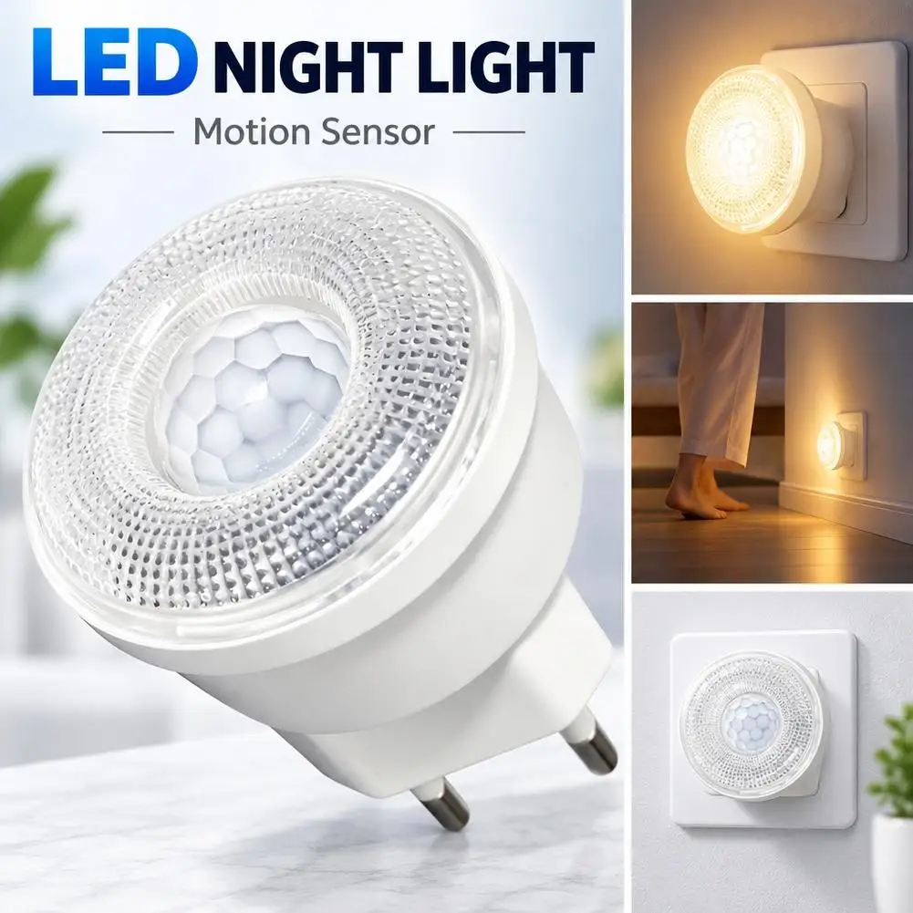 Human Body Induction Night Light Sleep Baby Feeding Eye Protection Low Light Energy-Saving Socket Corridor Induction Light ﻿