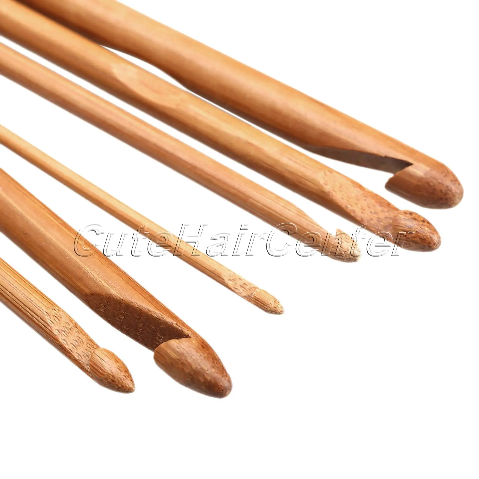 12pcs/kit uncinetti 1. Aghi per tubi morbidi in bambù carbonizzato afgano con perline di legno 1.2m strumento per maglieria a trama lunga 3mm-10mm