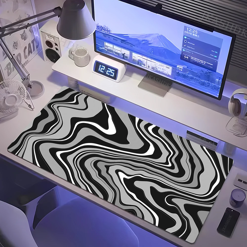 XXL Strata Liquid Pink Desk Mat Large Gaming Mouse Pad Rubber Non-Slip Game Mouse Mat Computer Keyboard Mats Big Gamer Mousepad