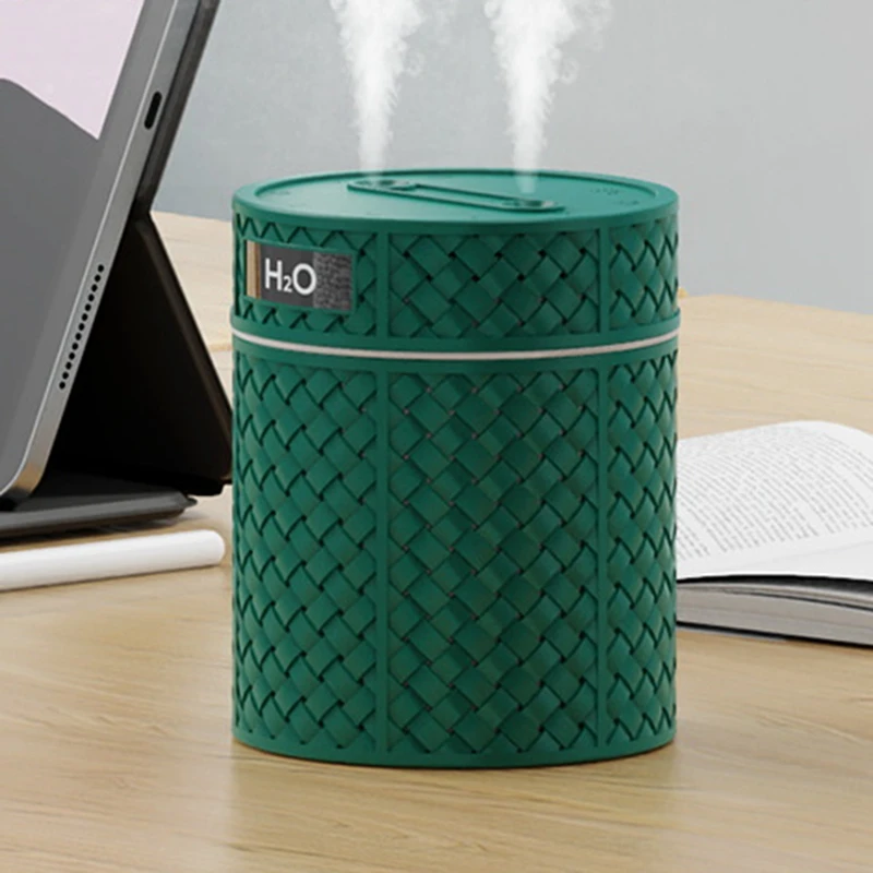 Umidificatore d'aria a doppio ugello da 600ML diffusore di olio essenziale di Aroma USB portatile luce calda per umidificatore per nebulizzatore domestico