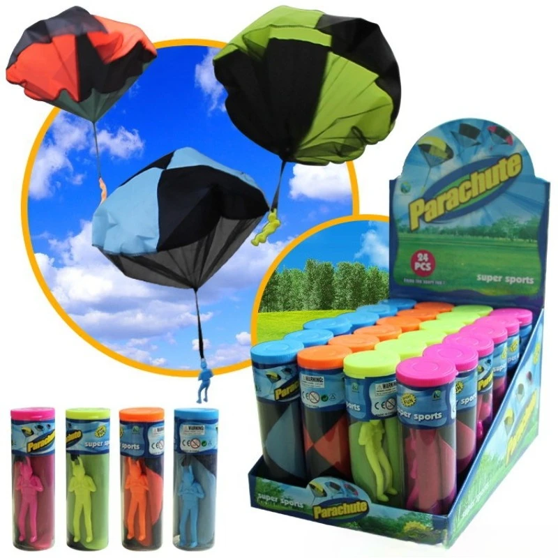 Kid Hand Gooien Parachute Speelgoed Voor Kinderen Educatief Parachute Met Figuur Soldaat Outdoor Fun Sport Speelspel coole gadget