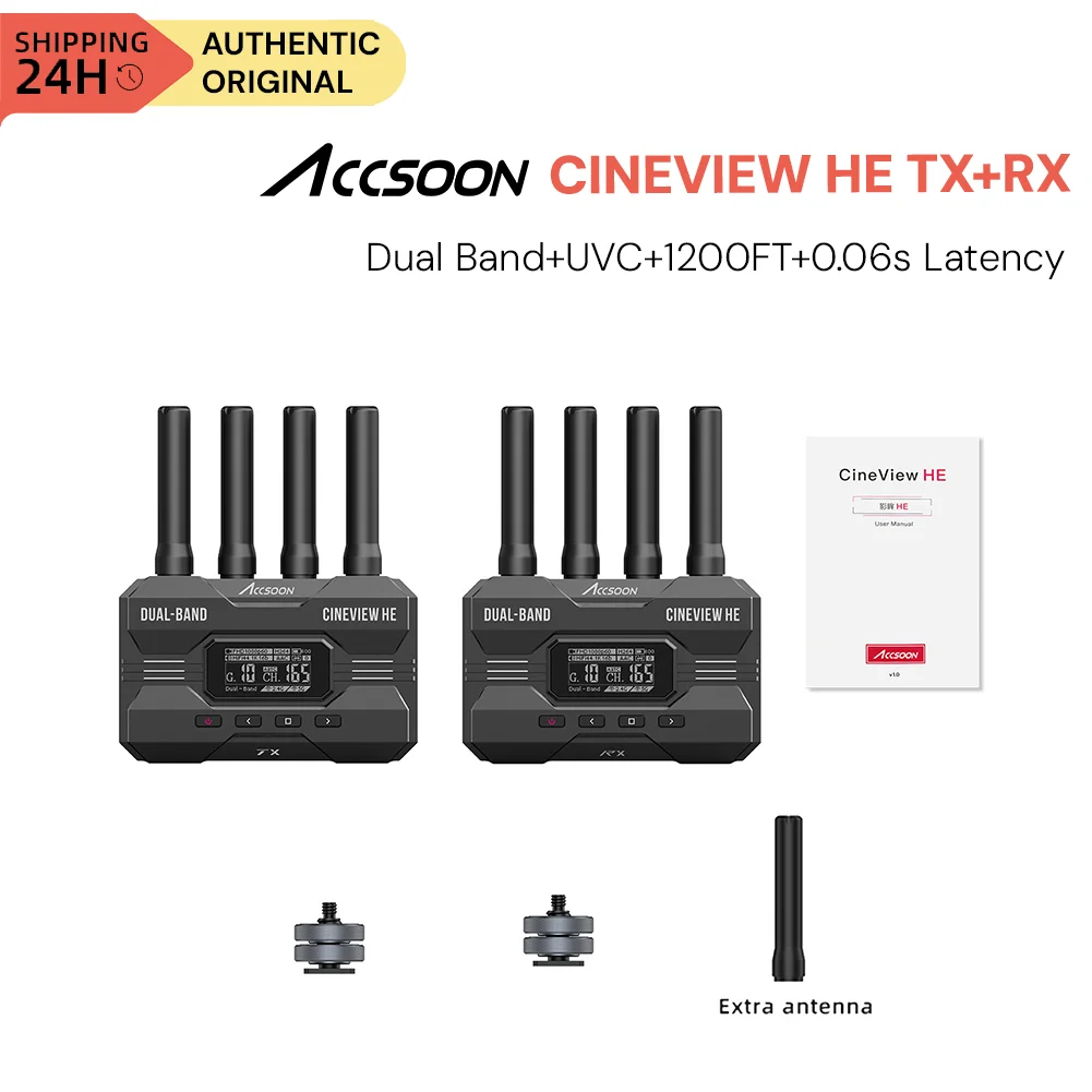 Accsoon CineView HE RX TX Wireless hdmi transceiver camera wireless transceiver long distance 1200FT streaming video capture