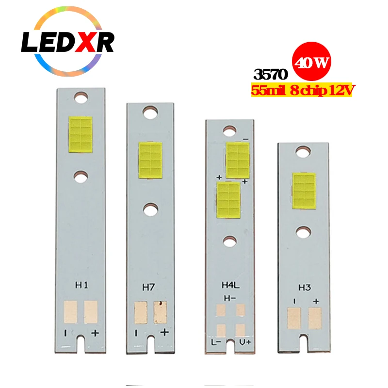 CSP-faro LED para coche y motocicleta, lámpara de luz brillante C6 3570, cuenta 55mil, 8 Chips, 40W, 12V, 3a, fuerte linterna integrada lejana y