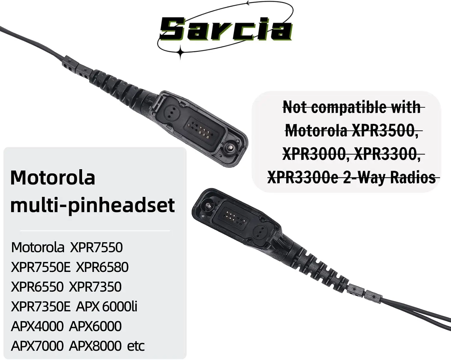 XPR7550 Earpiece Compatible with Motorola Radio APX4000 APX6000 APX6000li APX6000xe APX8000 APX900 XPR6350 XPR6550 XPR7550e XPR7