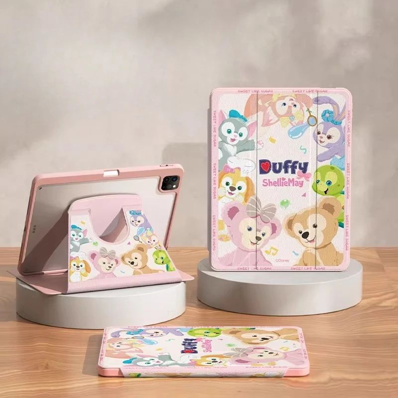 

Disney Duffy Bear For iPad Case ipad 8 9 10 10.2in Air 4 5 10.9in M2 M3 A16 11in Protective case Pro4 5 6 12.9in M4 Tablet Cover