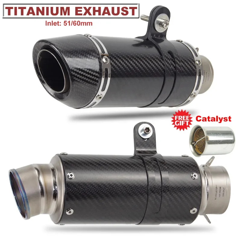

Free Shipping Motorcycle Exhaust Muffler Carbon Titanium Escape Moto DB Killer Catalyst For Honda CBR1000RR S1000RR Z900 GY6 R6X
