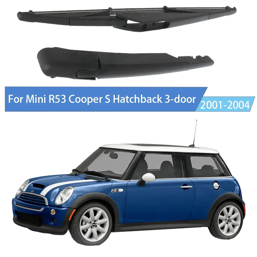 

For Mini R53 Cooper S Hatchback 3-door 2001-2004 Windshield Wiper Replacement Rear Wiper Arm Blade Rear Wiper Assembly Cover