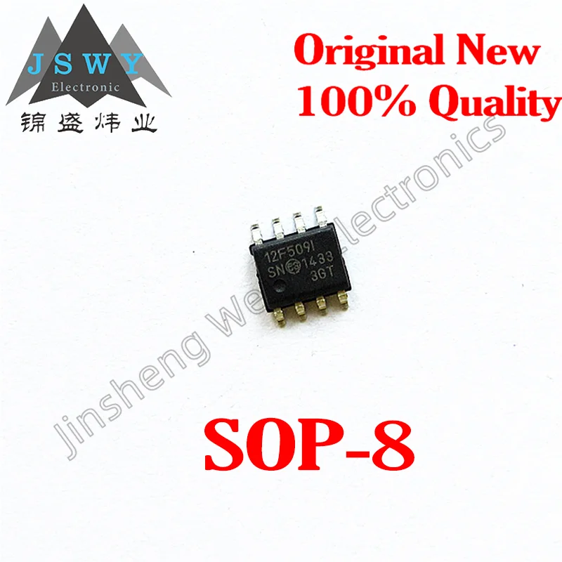 5-10PCS PIC12F509-I/SN Screen Printing 12F509I 12F5091 SOP8 Microcontroller Chip 100% Brand New Original Stock Free Shipping